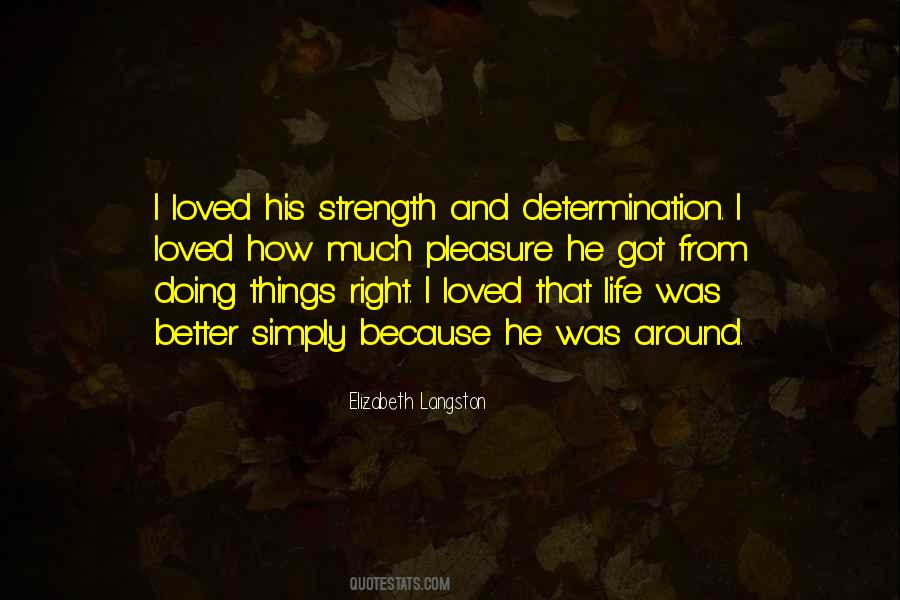 Strength Determination Quotes #1312620