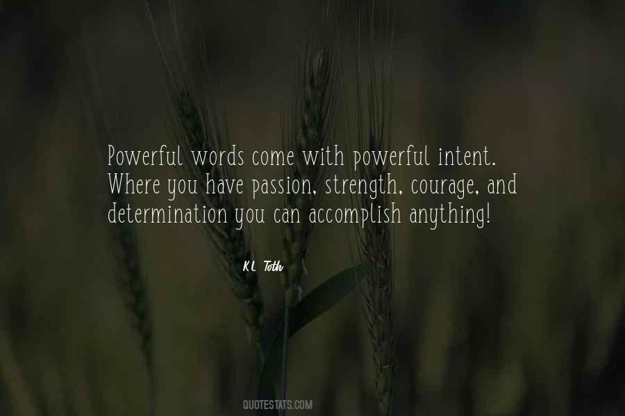 Strength Determination Quotes #398663