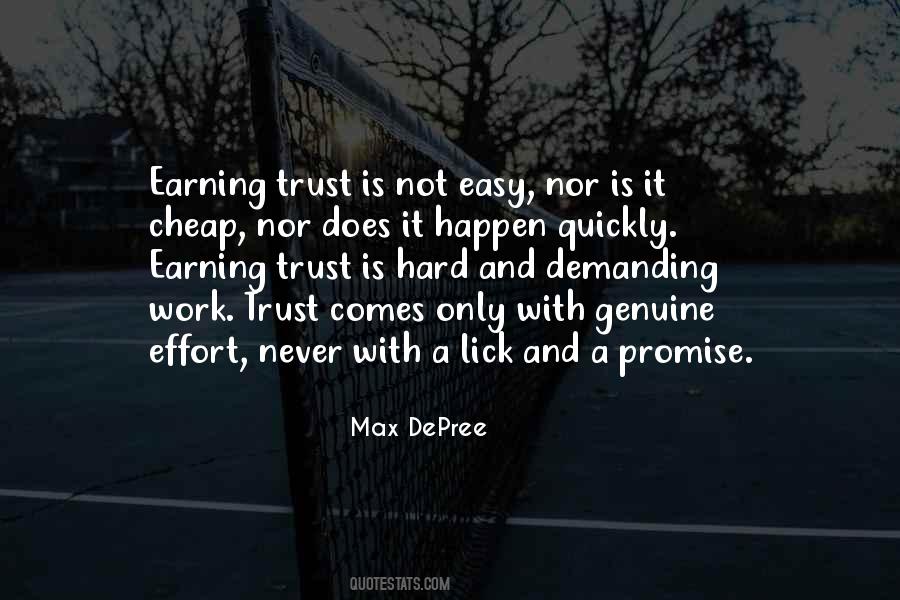Not Easy To Trust Quotes #1386341