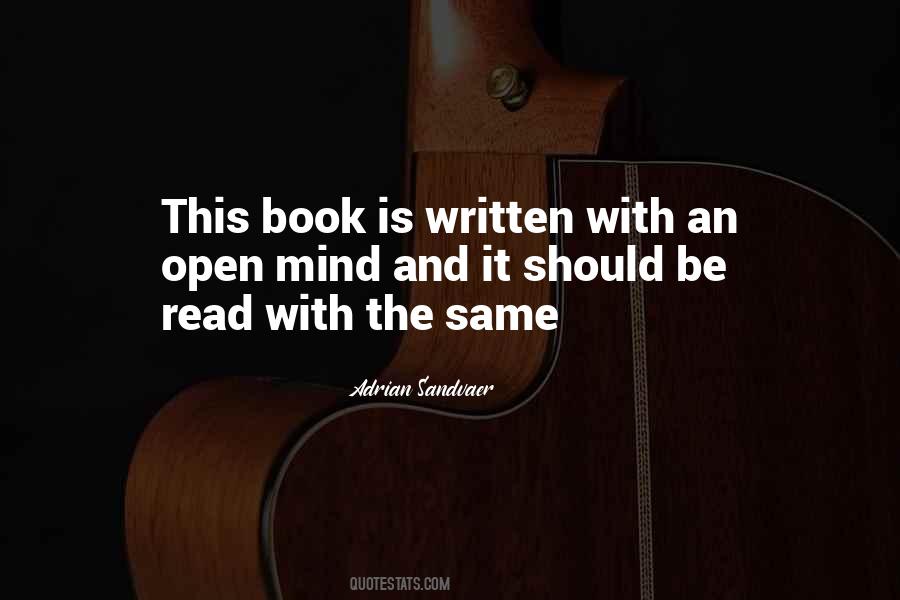 Quotes About Be An Open Book #414682