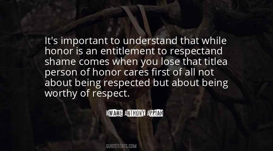 Quotes About Honor And Respect #802237