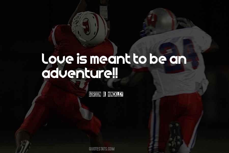 Love Is An Adventure Quotes #381893