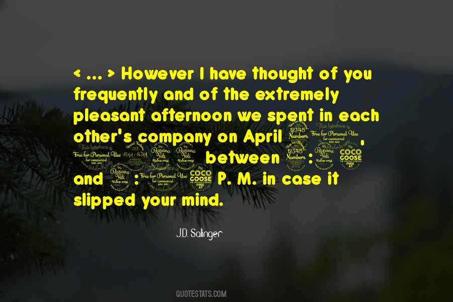 I Have Thought Of You Quotes #802871