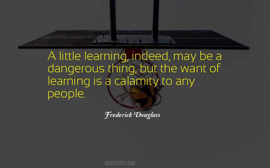 Little Learning Is A Dangerous Thing Quotes #1453346