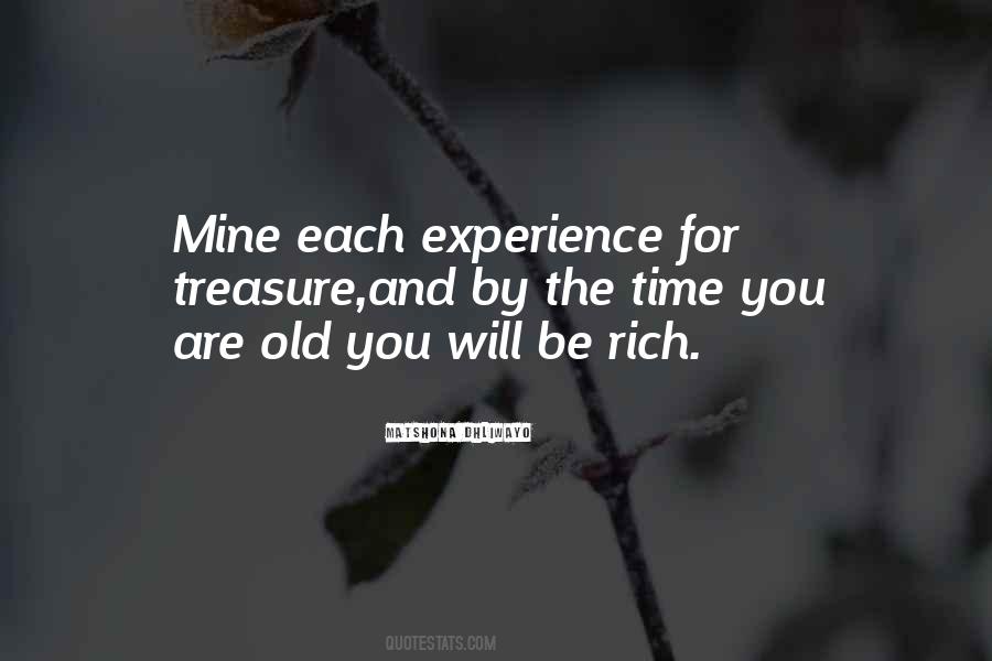Rich Experience Quotes #1094012