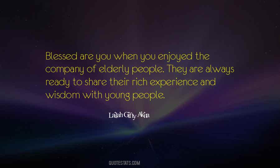 Rich Experience Quotes #290117