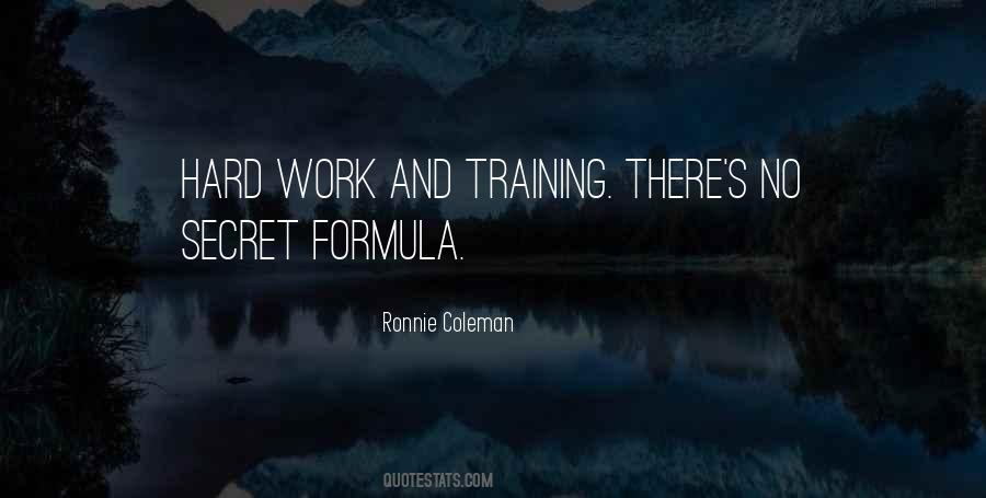 Hard Work Training Quotes #1250504