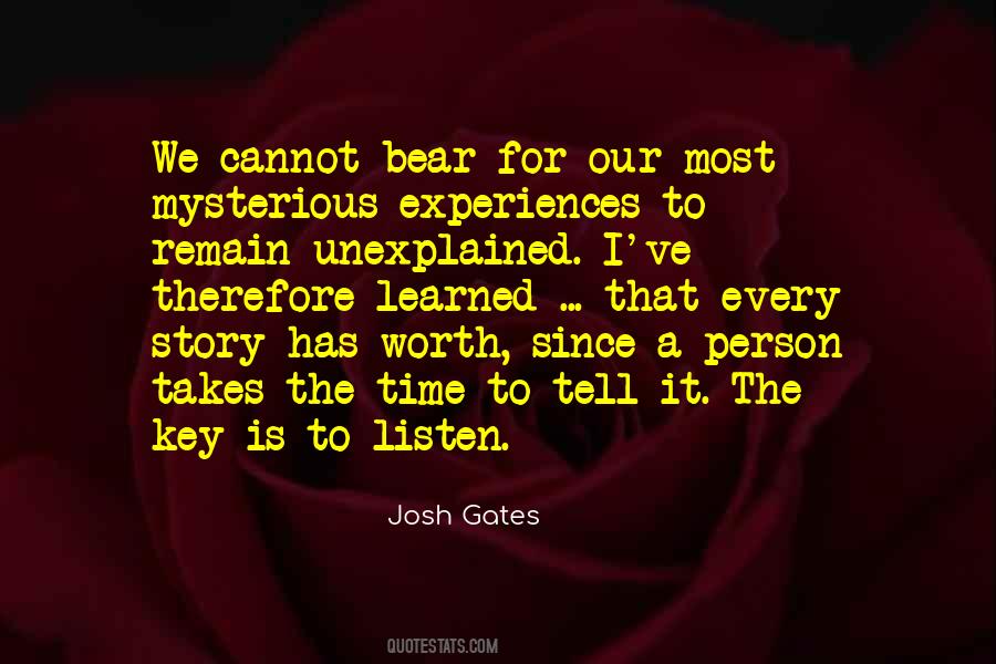 We Cannot Tell Quotes #26537