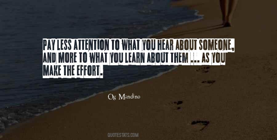 Quotes About Less Effort #799453
