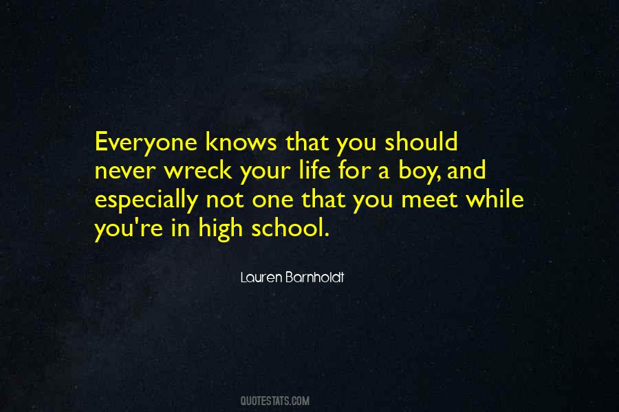 High School Boy Quotes #1851008