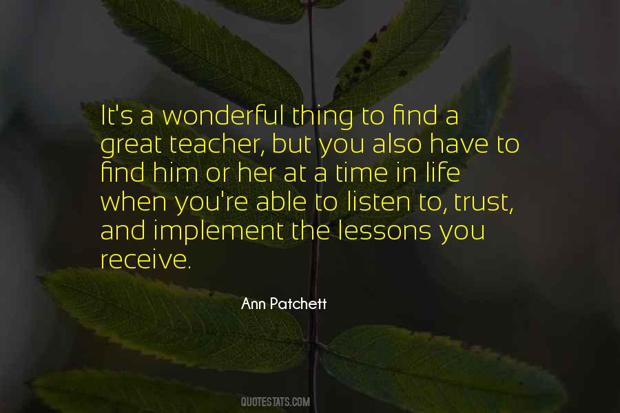 Life Lessons Teacher Quotes #1364109
