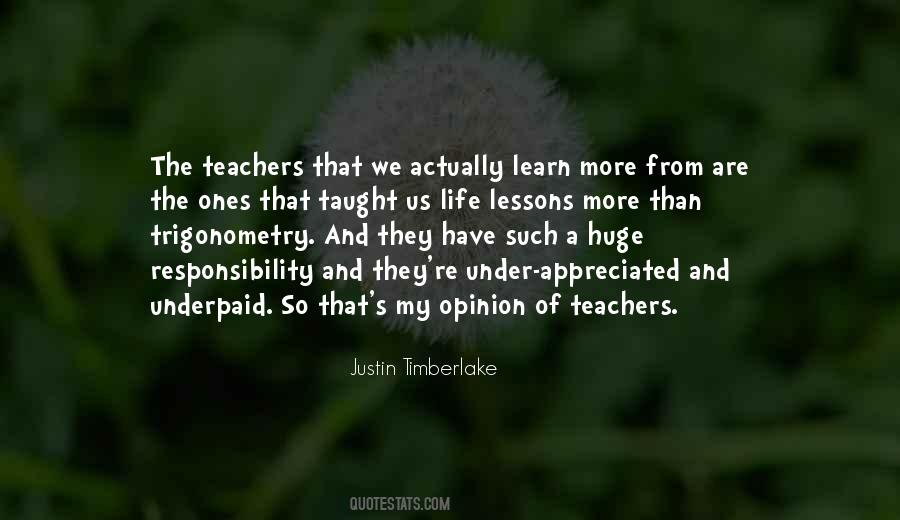 Life Lessons Teacher Quotes #1674104