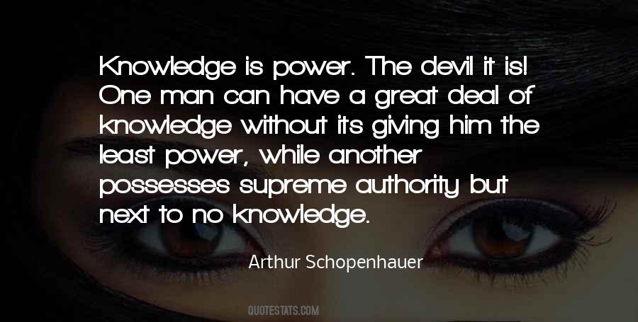 Knowledge Is A Power Quotes #1062064