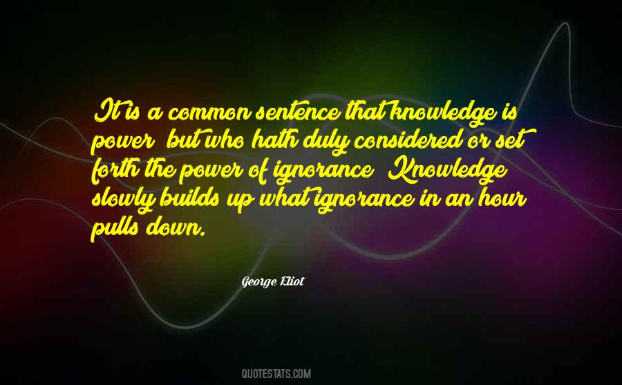 Knowledge Is A Power Quotes #1855677
