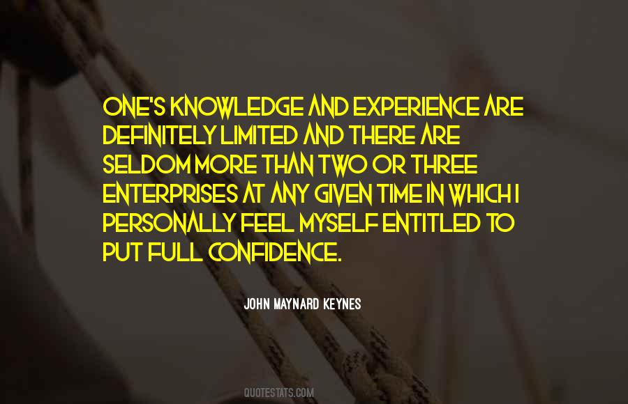 Knowledge Confidence Quotes #1301978