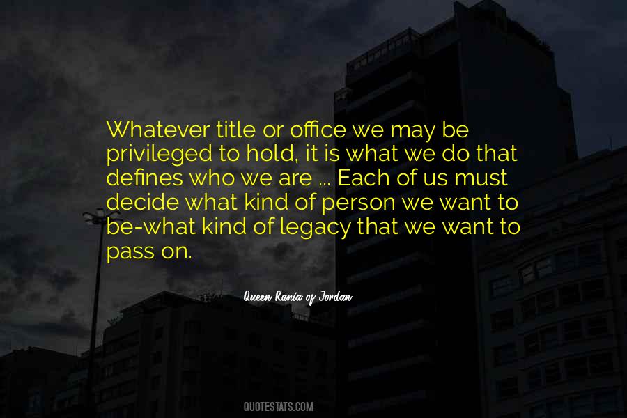 What Defines You As A Person Quotes #1328842