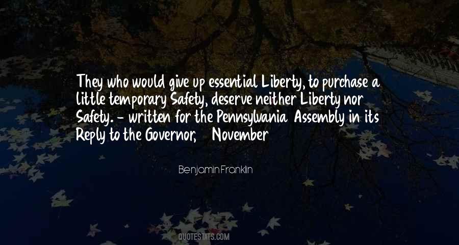 Liberty For Safety Quotes #1272464