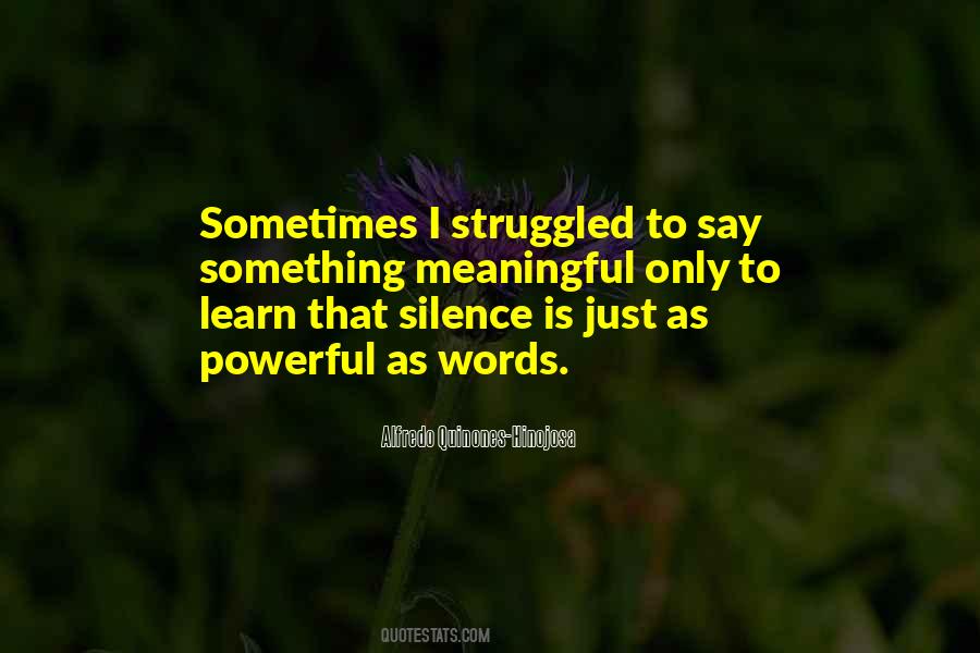 Silence Is More Powerful Than Words Quotes #1255483