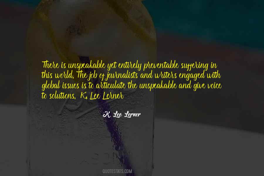 Global Health Issues Quotes #37527
