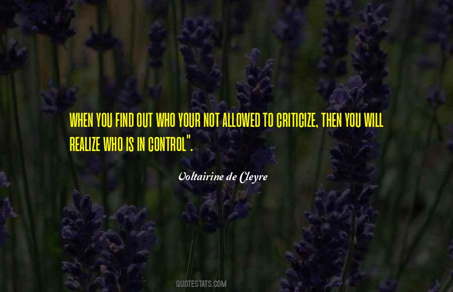 Who Is In Control Quotes #15774
