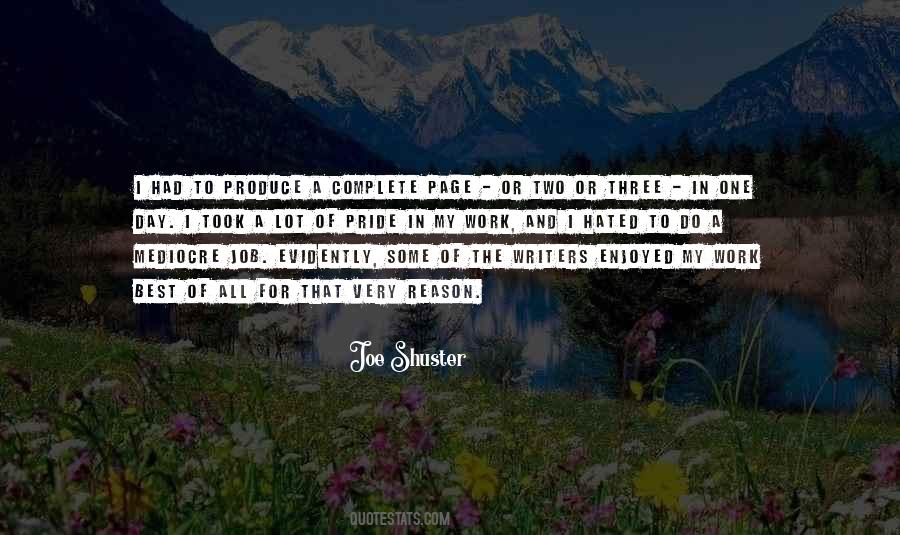 Pride In A Job Well Done Quotes #1092909
