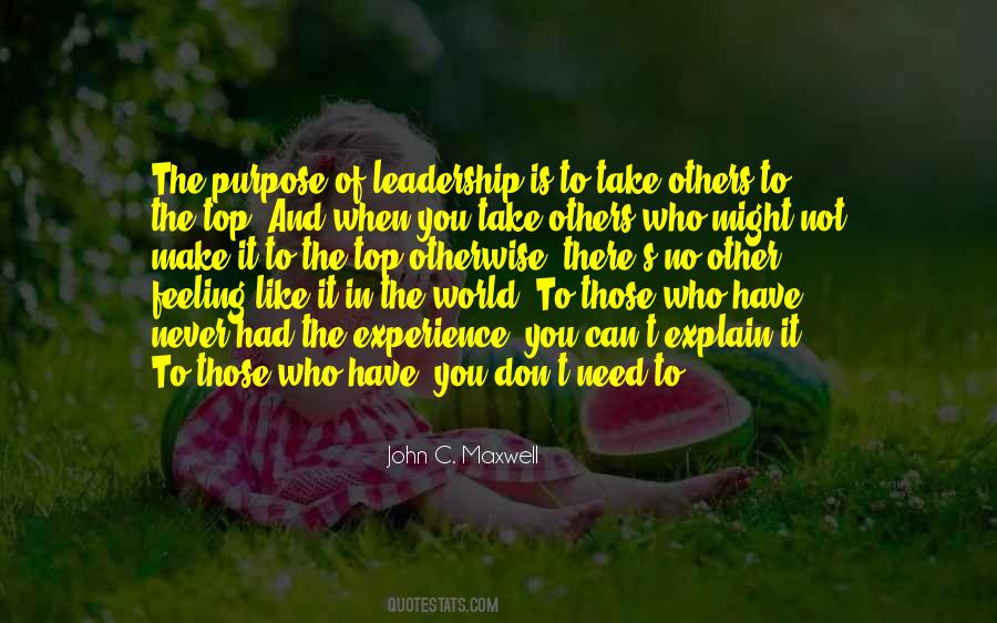 Quotes About Leadership And Experience #1774885