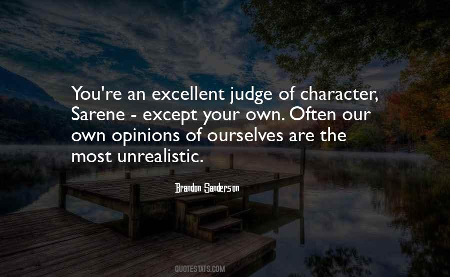 Judge Character Quotes #120309