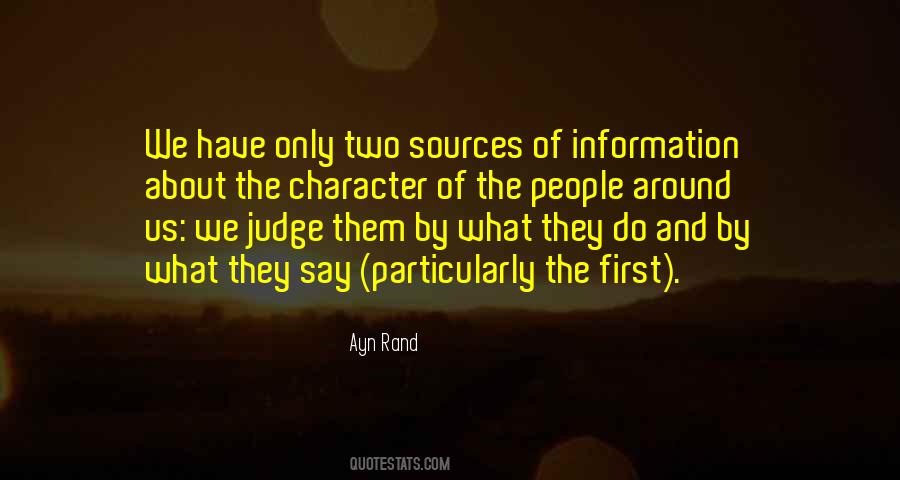 Judge Character Quotes #1335954