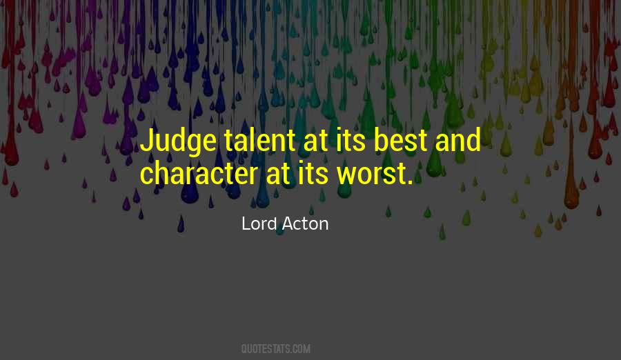 Judge Character Quotes #1353704