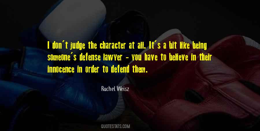 Judge Character Quotes #64240