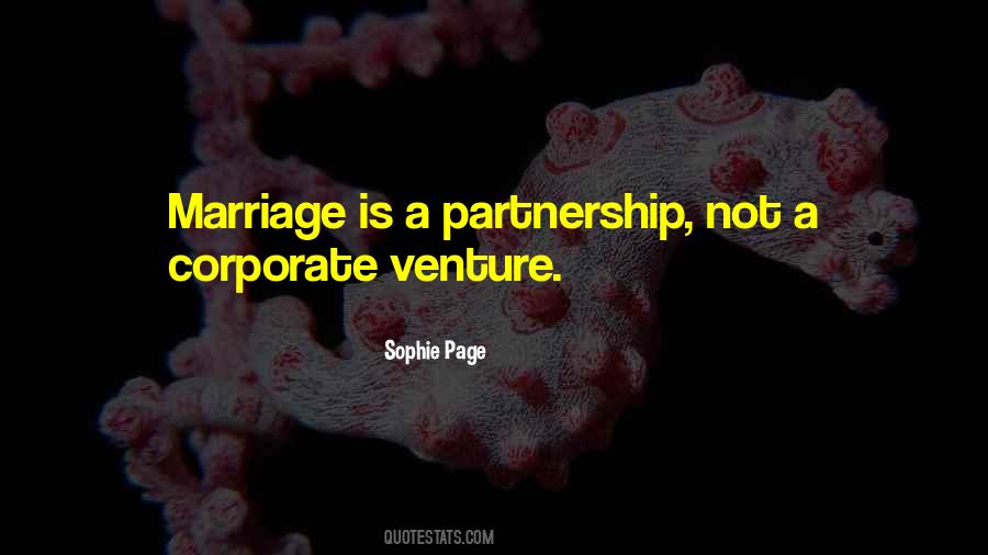 Partnership Marriage Quotes #1817270