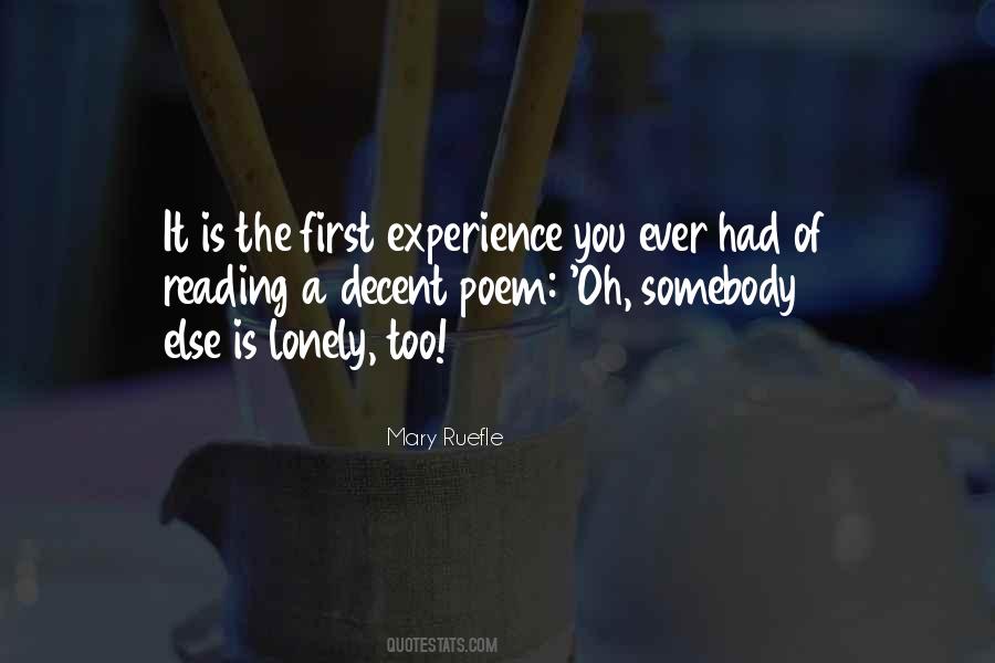 First Experience Quotes #868008