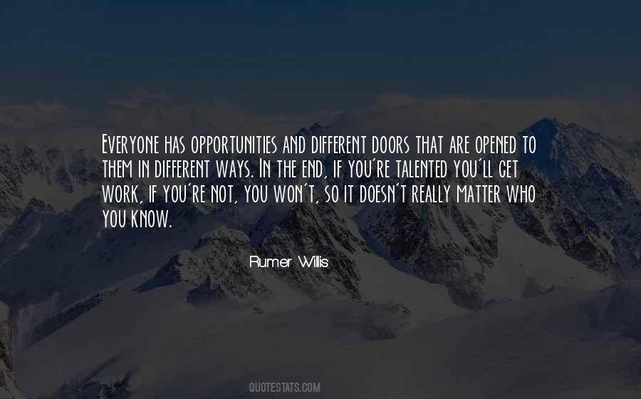 Work Opportunities Quotes #1007381