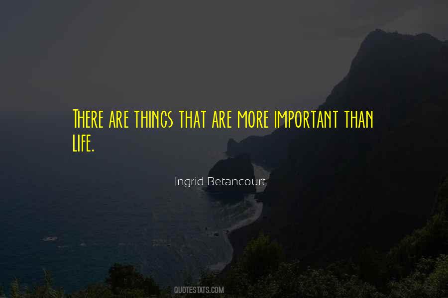There Are More Important Things Quotes #1283697