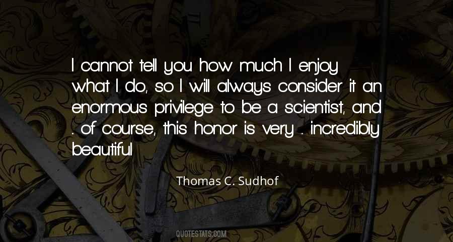 I Will Honor You Quotes #1671669