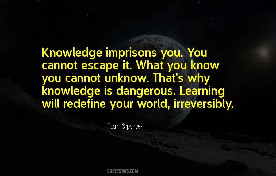Knowledge Dangerous Quotes #1337357