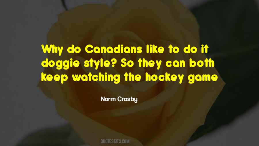 Quotes About Hockey Games #972434
