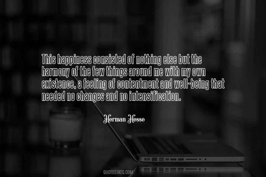 Feeling Of Contentment Quotes #1807980