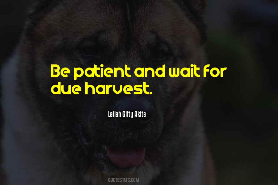 Be Patient And Wait Quotes #1610016