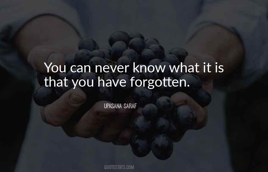 Quotes About You Have Forgotten #1820901