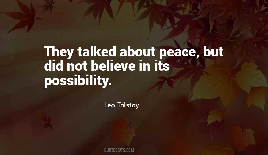 Leo Tolstoy Peace Quotes #680109
