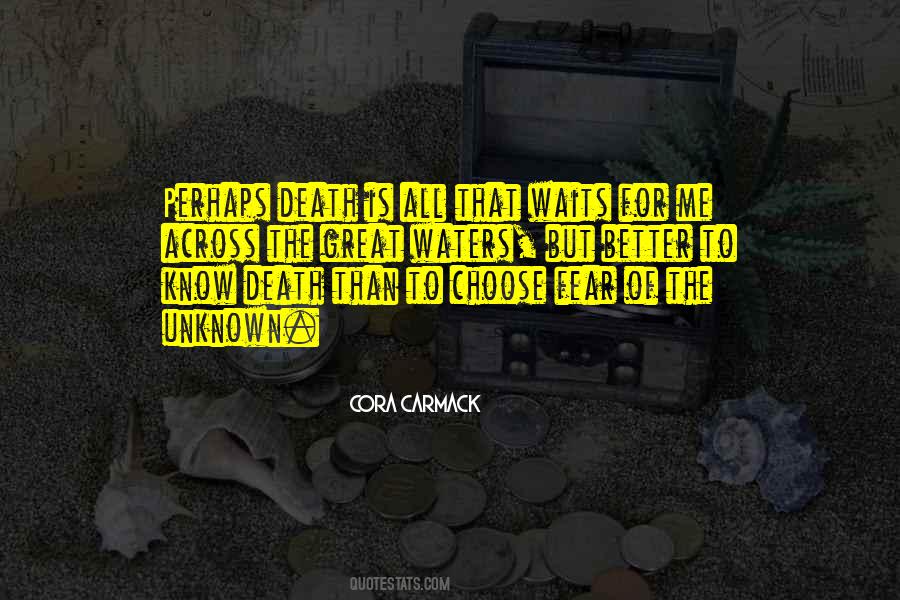 Quotes About The Unknown Fear #1307904