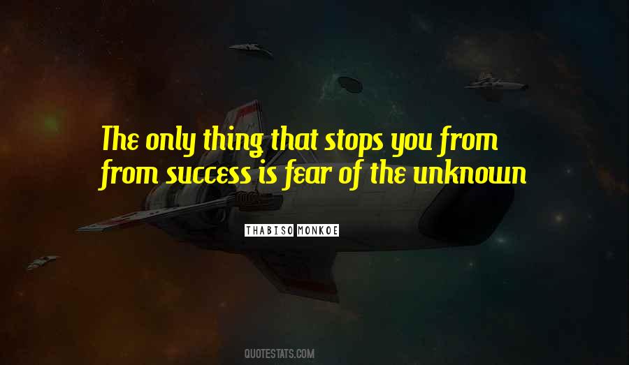Quotes About The Unknown Fear #154012