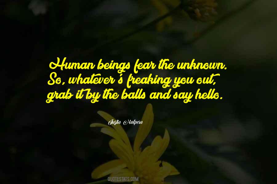 Quotes About The Unknown Fear #676252