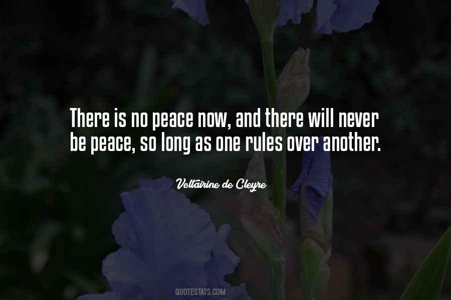 Never Be Peace Quotes #1787295