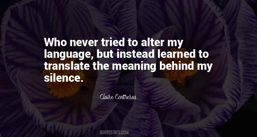 Silence Meaning Quotes #596787