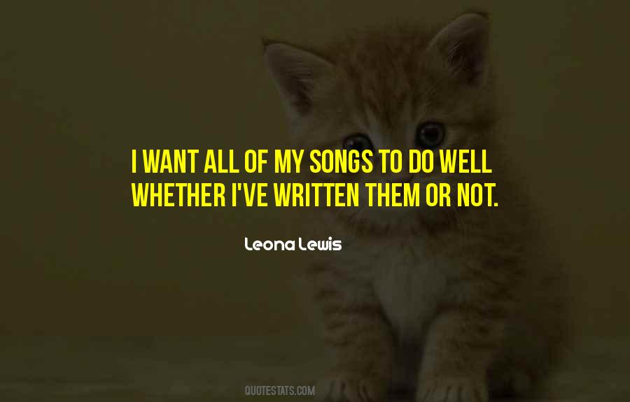 Quotes About My Songs #1299128