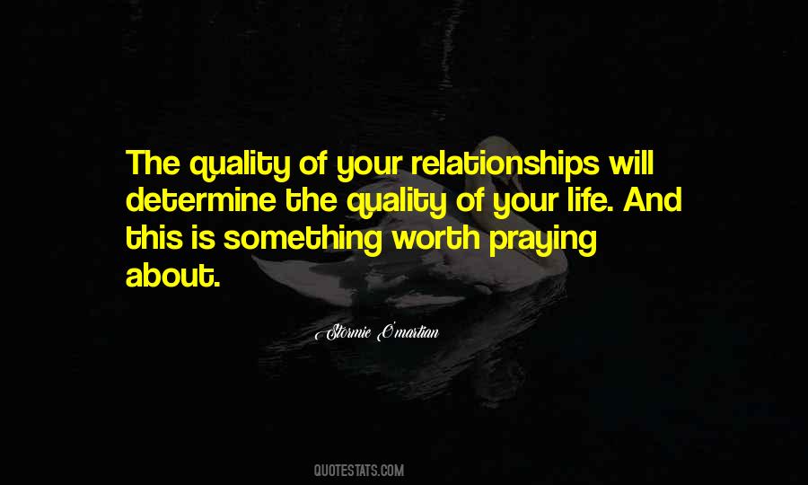 The Quality Of Your Relationships Quotes #1020877