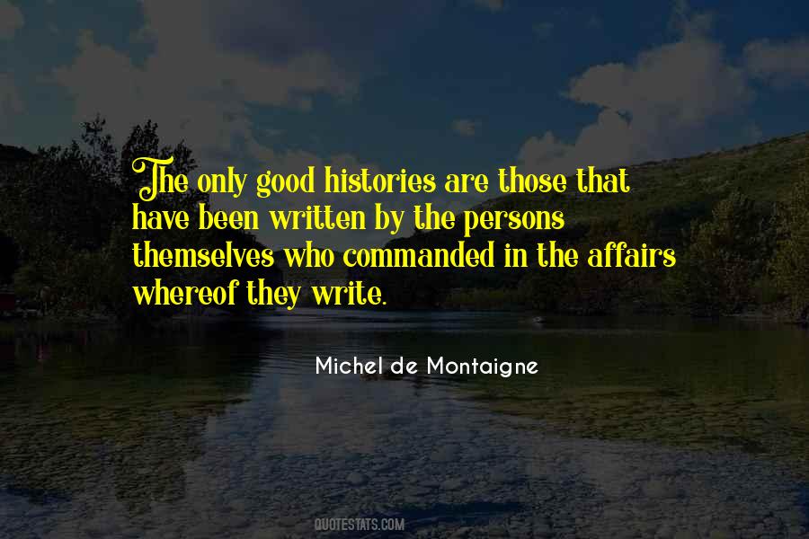 Quotes About Histories #1094424