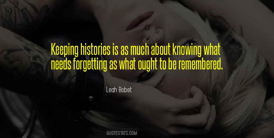 Quotes About Histories #1119604